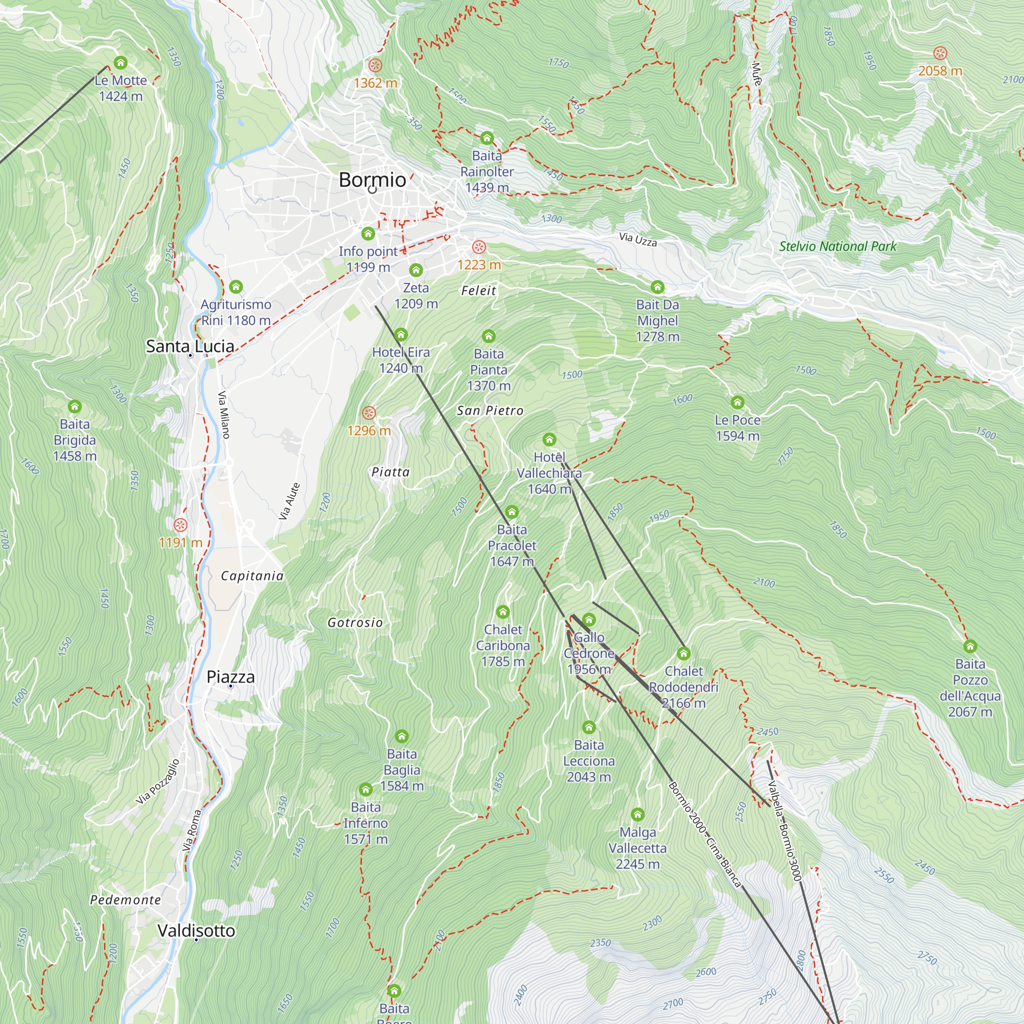Baita Pracolet map