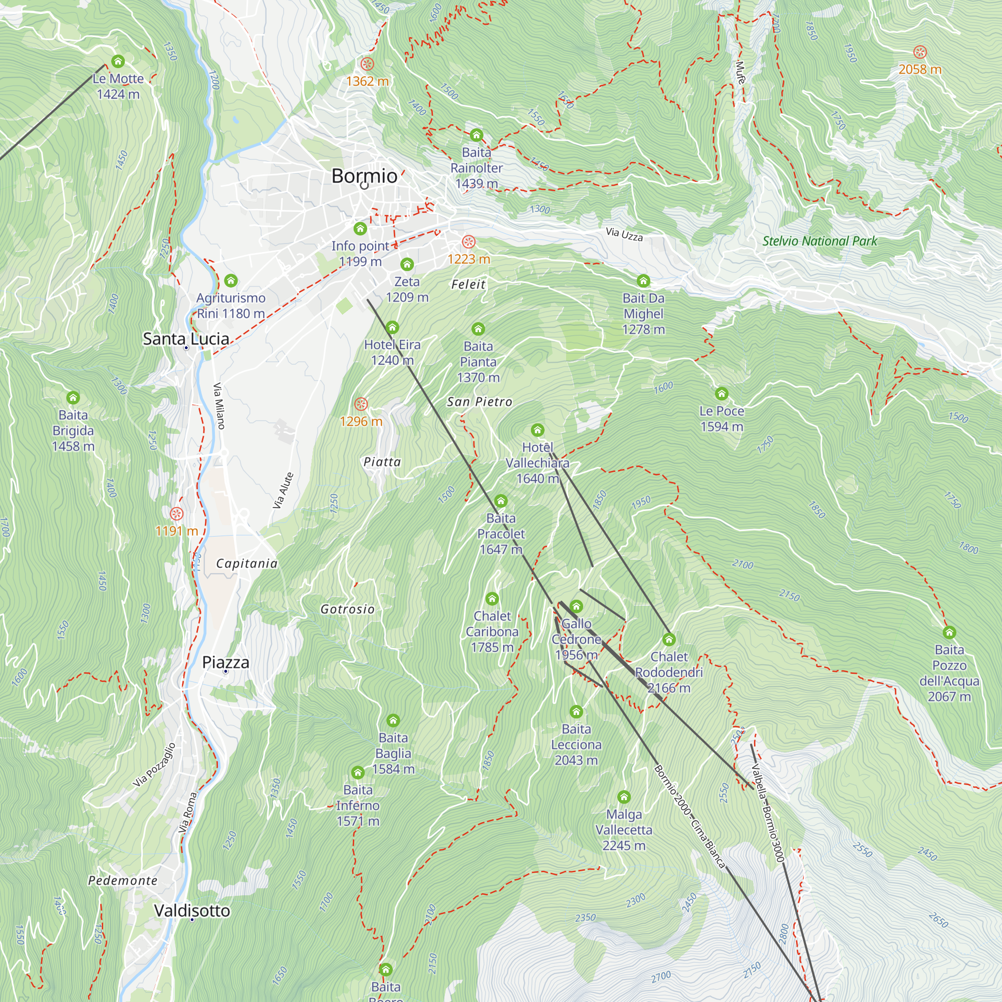 Baita Pracolet map