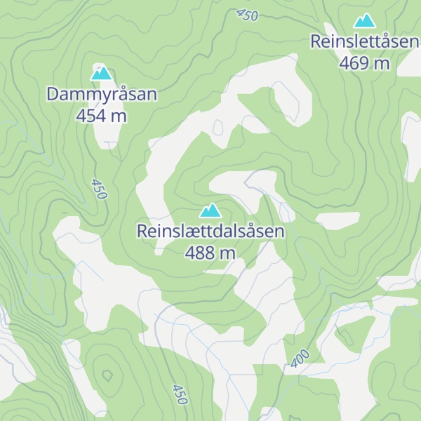 Map of Reinslættdalsåsen