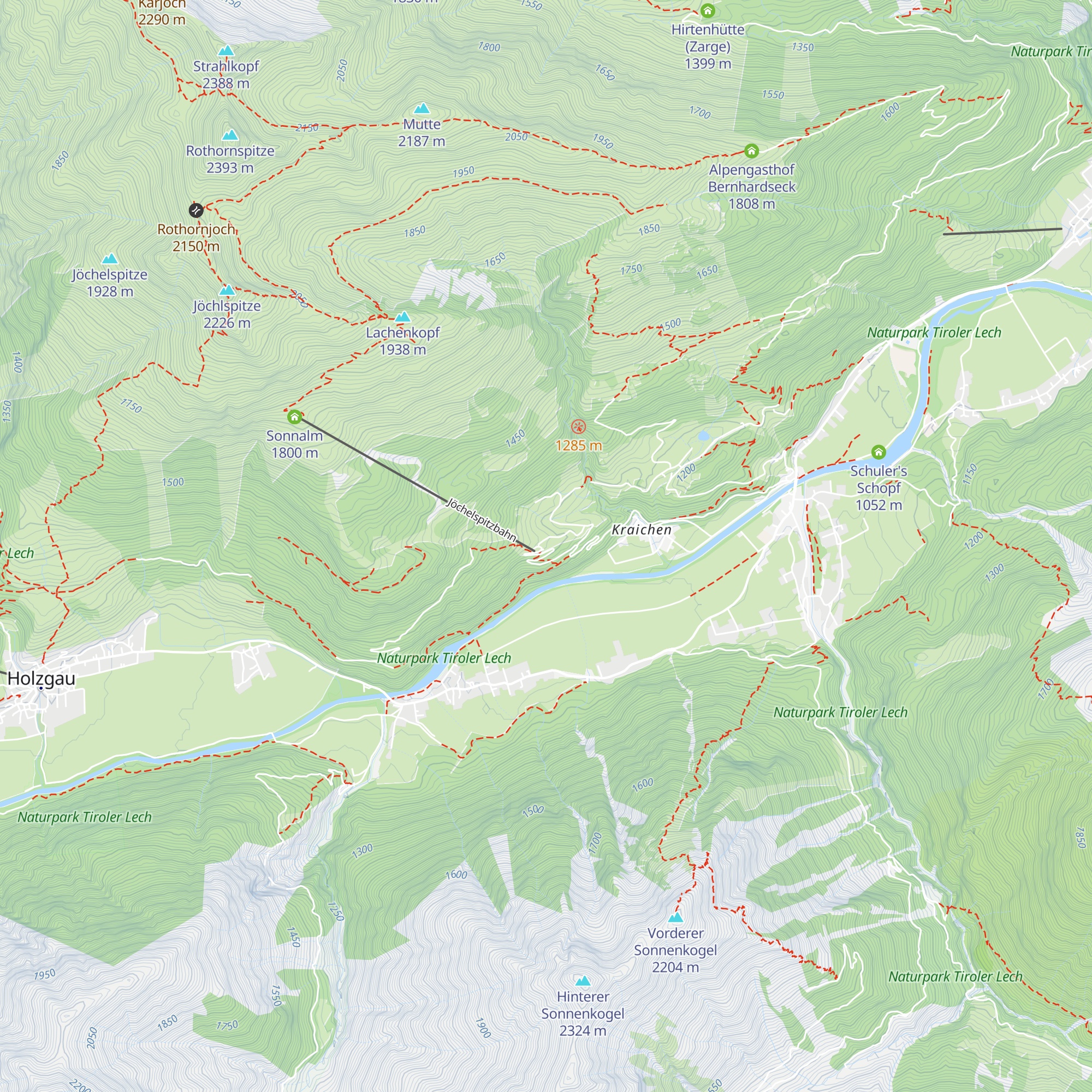 Lechtaler Hexenkessel map