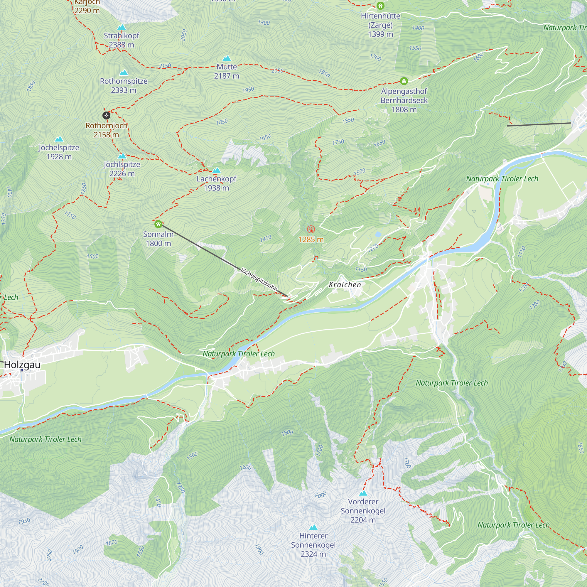Lechtaler Hexenkessel map