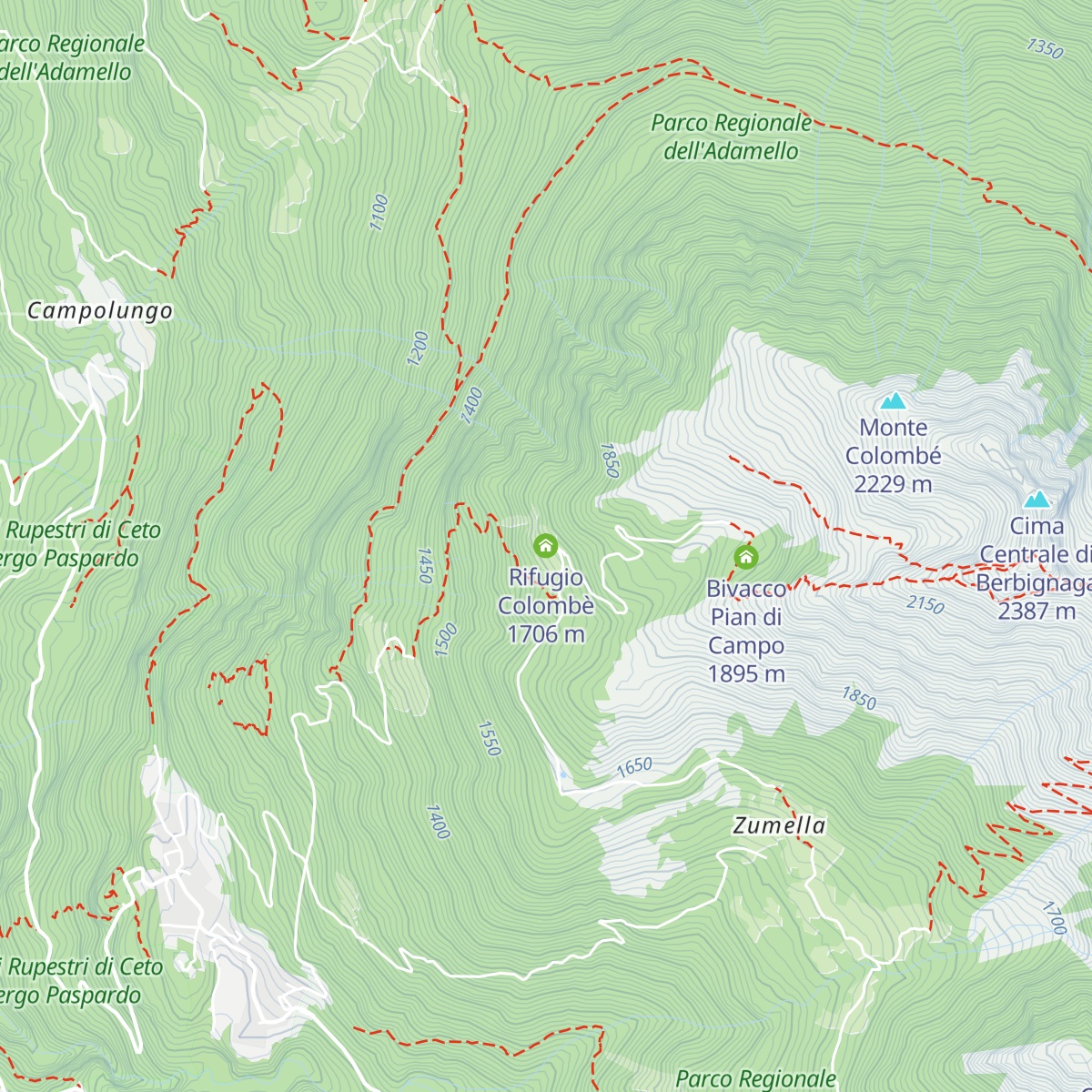 Rifugio Colombè map