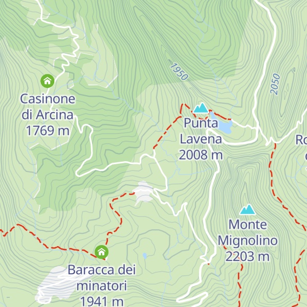 Map of Malga Lavena