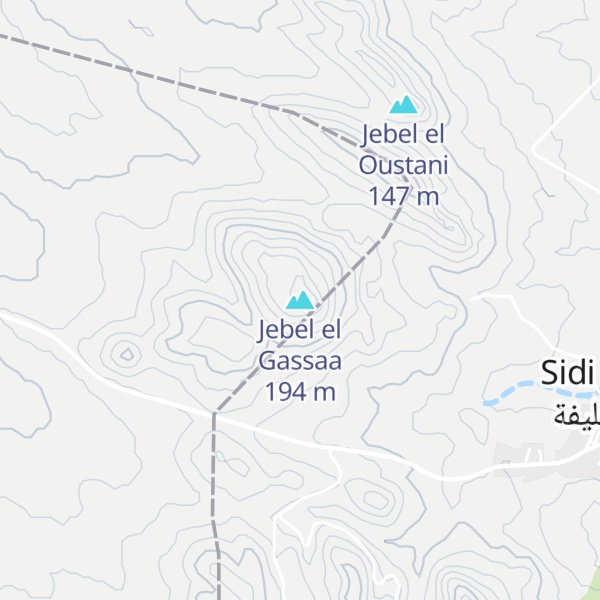 Map of Jebel el Gassaa