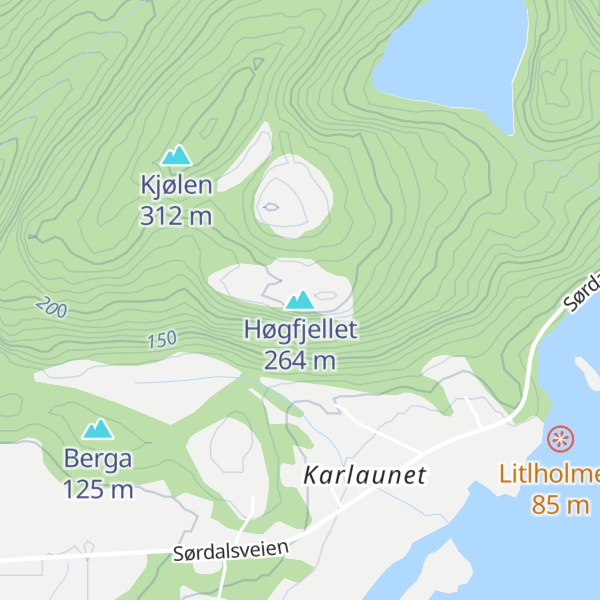 Map of Høgfjellet