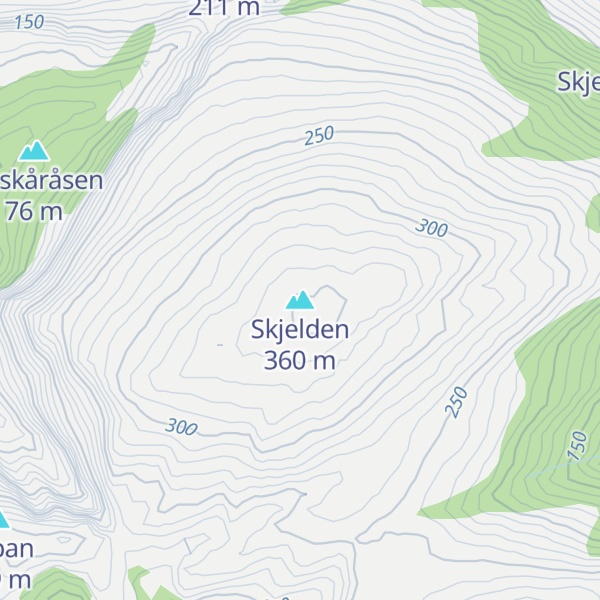 Map of Skjelden