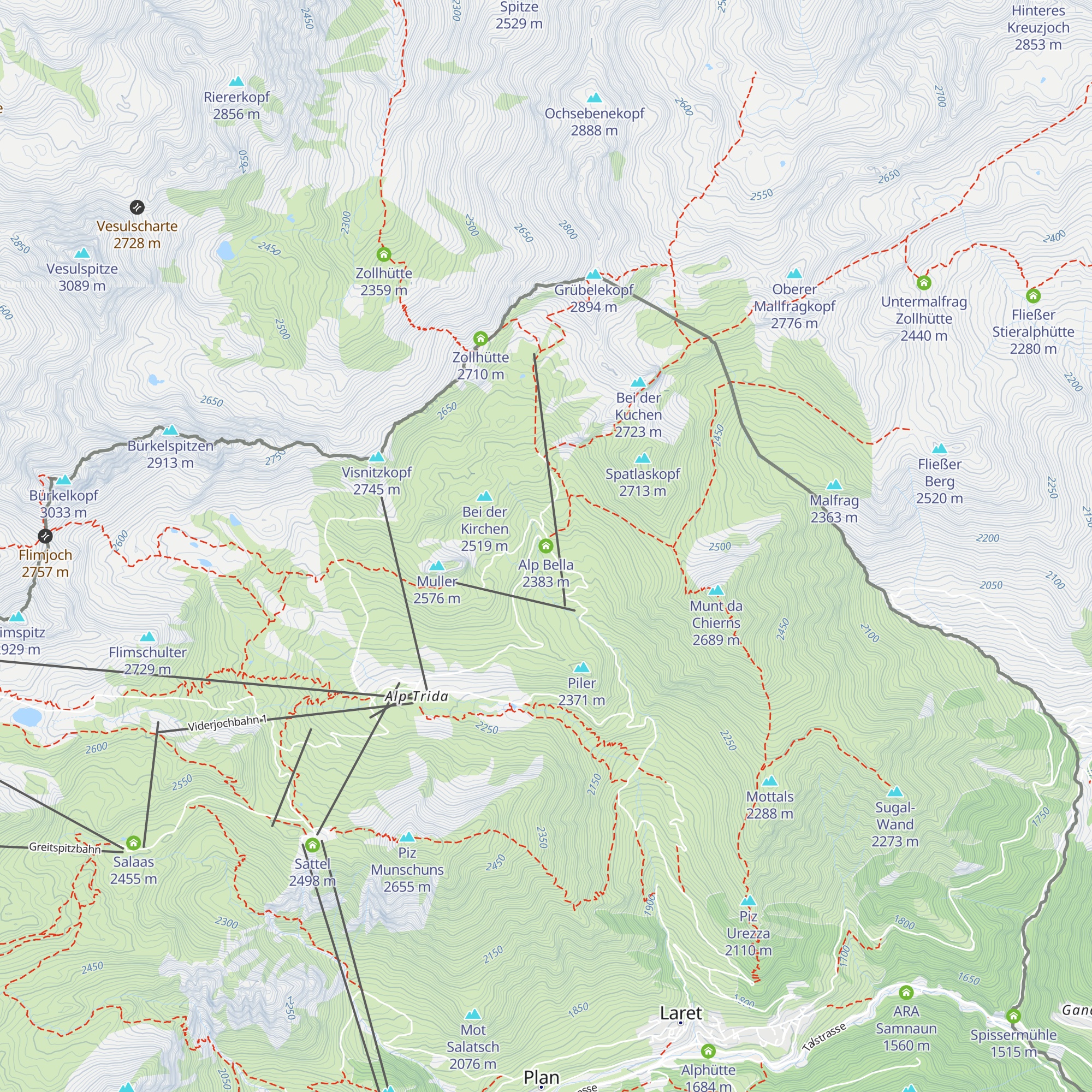 Alp Bella map