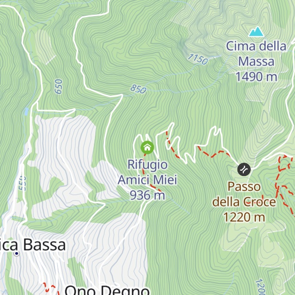 Map of Rifugio Amici Miei