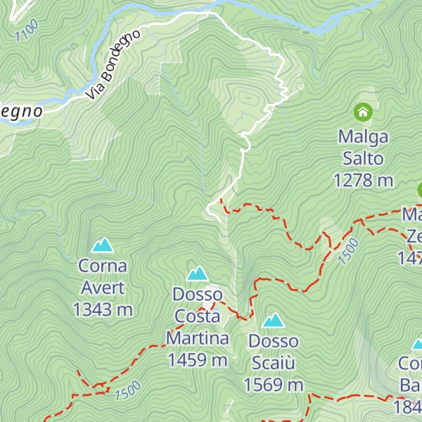Map of Malga Closura