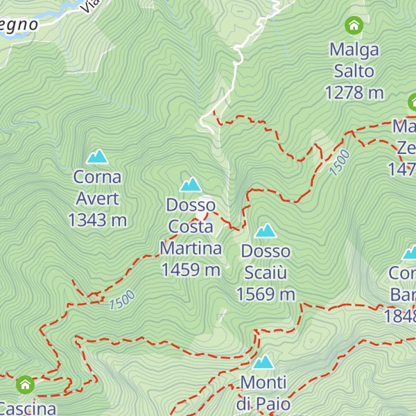 Map of Malga Cascicoli di Mezzo