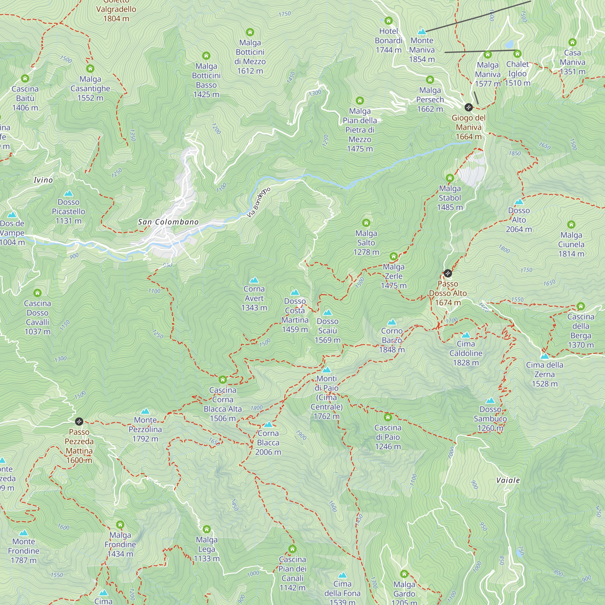 Malga Cascicoli di Mezzo map