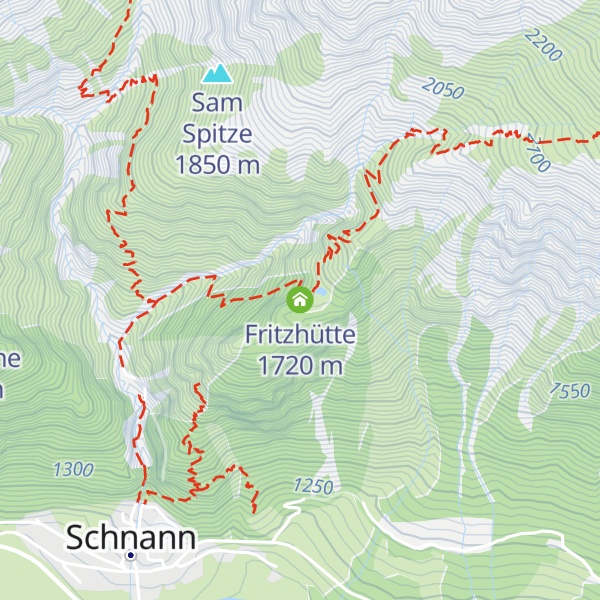 Map of Fritzhütte
