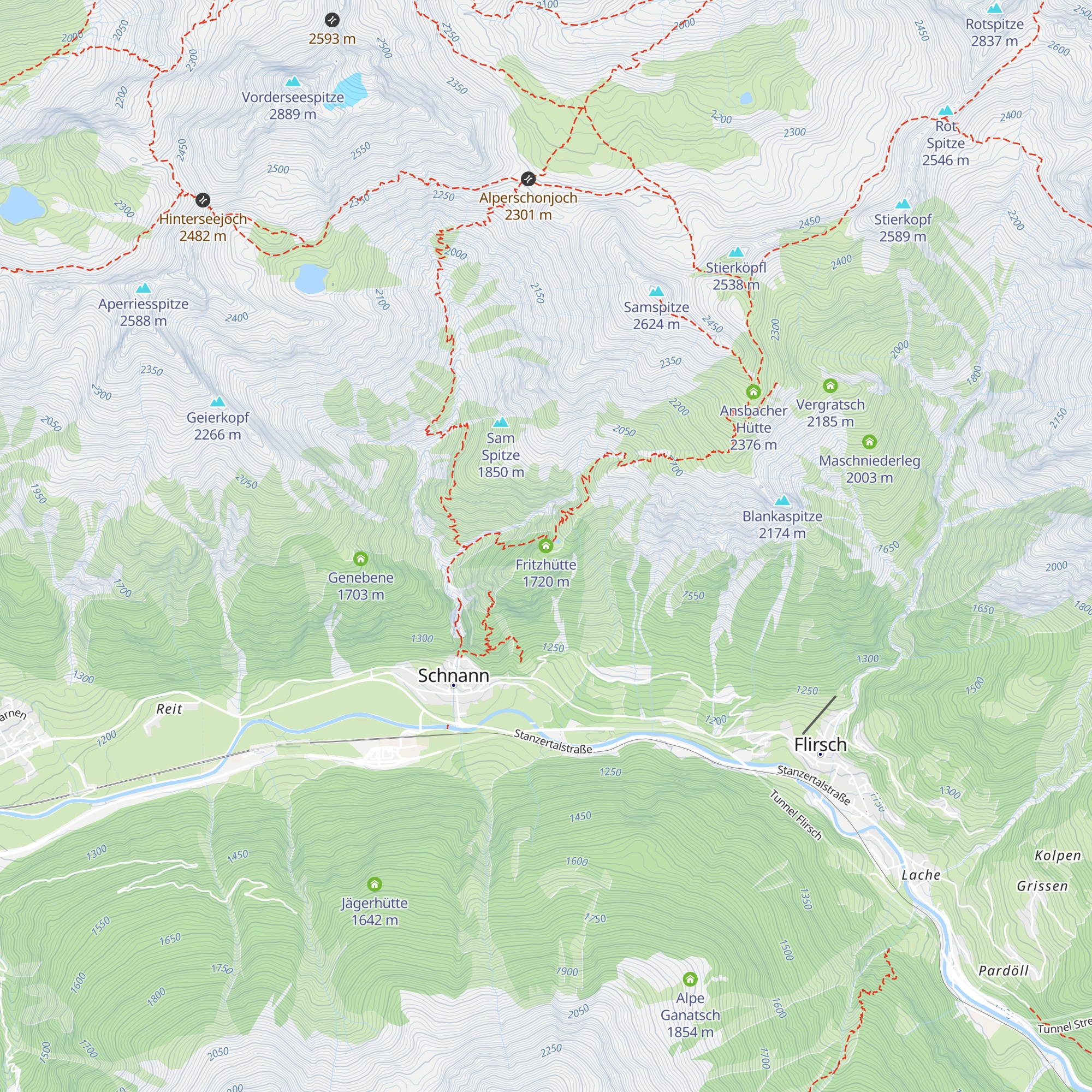 Fritzhütte map