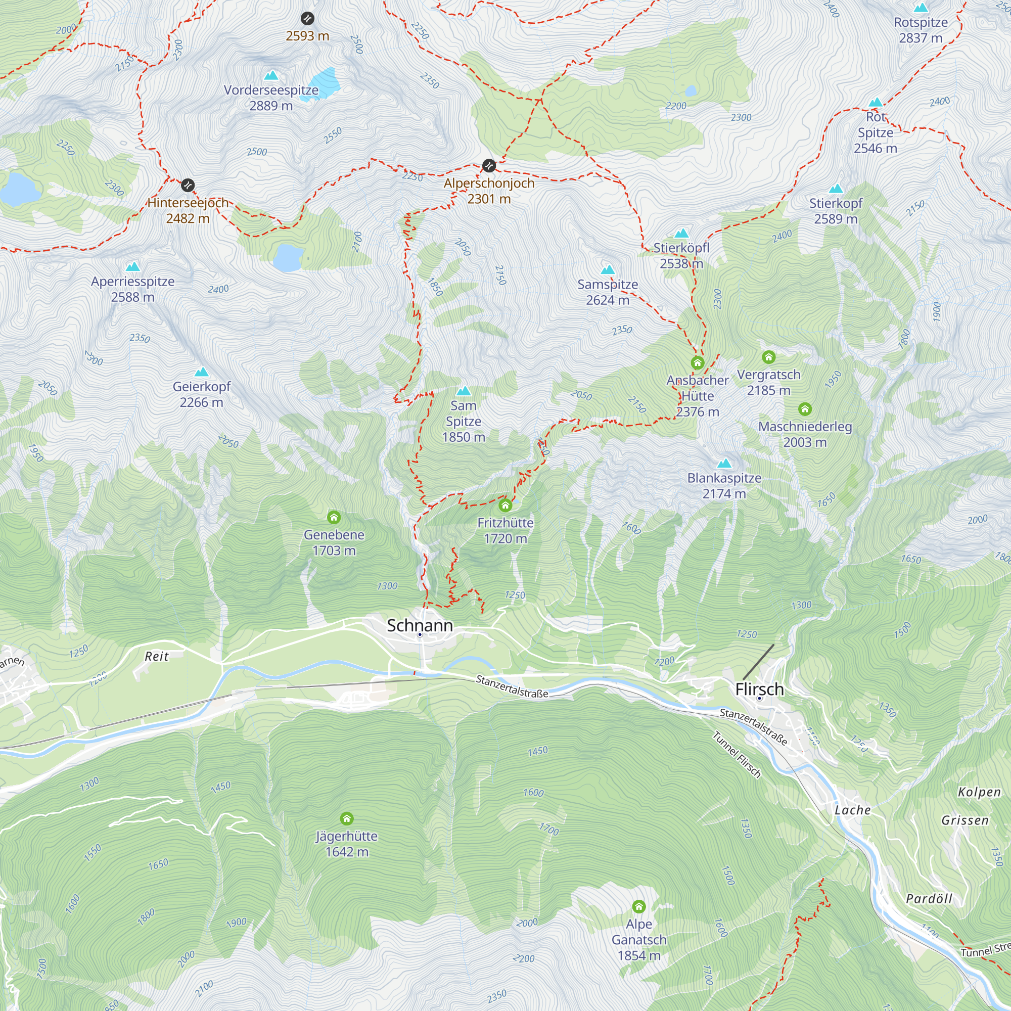 Fritzhütte map
