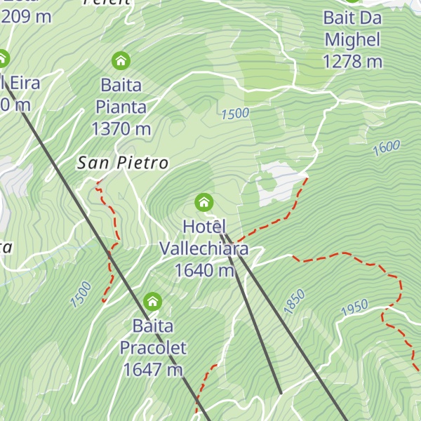 Map of Hotel Baita de Mario