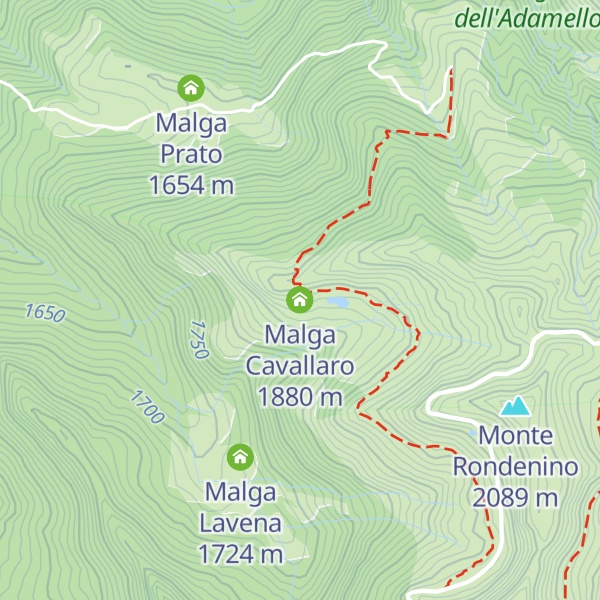 Map of Malga Cavallaro