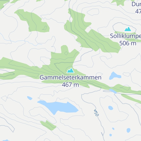 Map of Gammelseterkammen