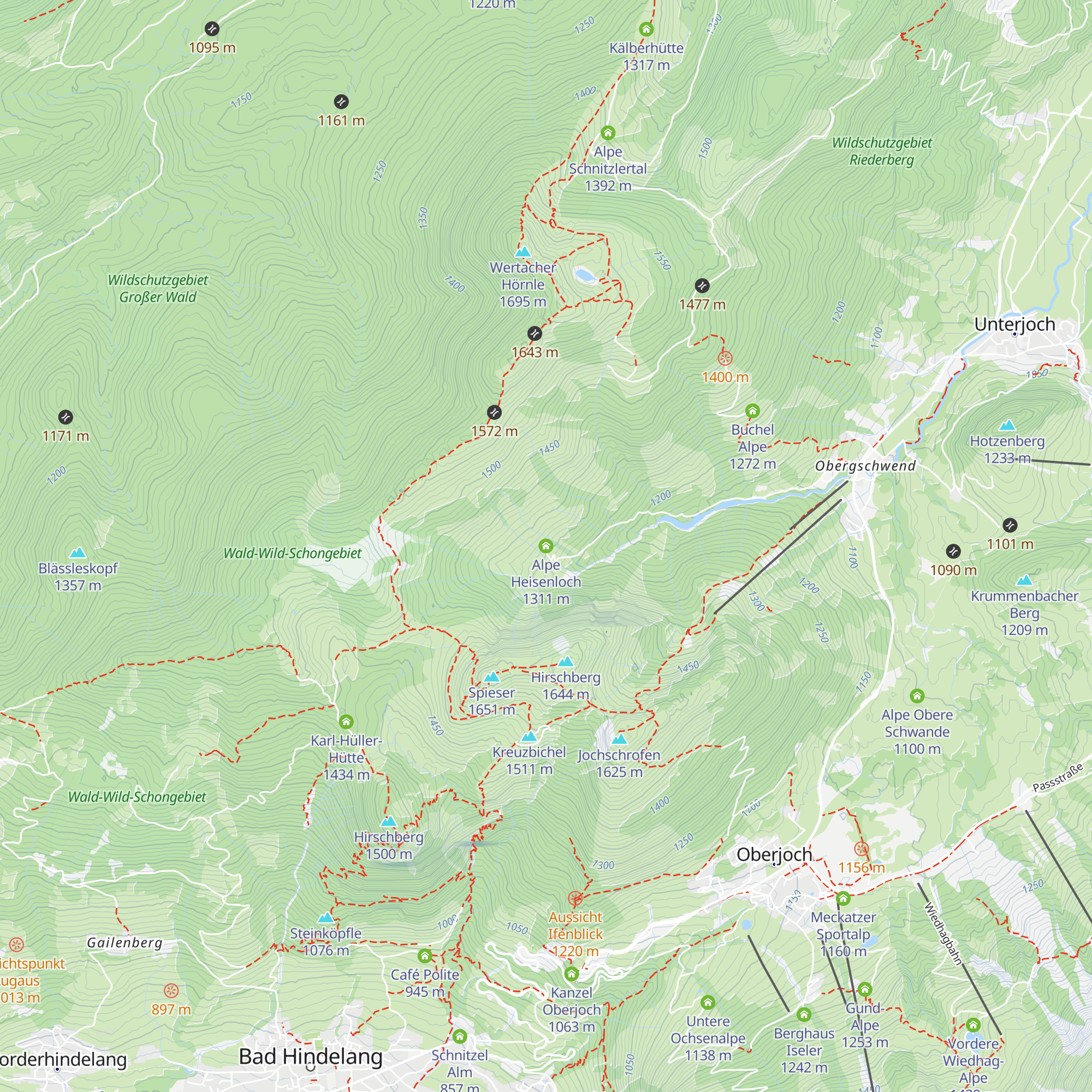 Alpe Heisenloch map