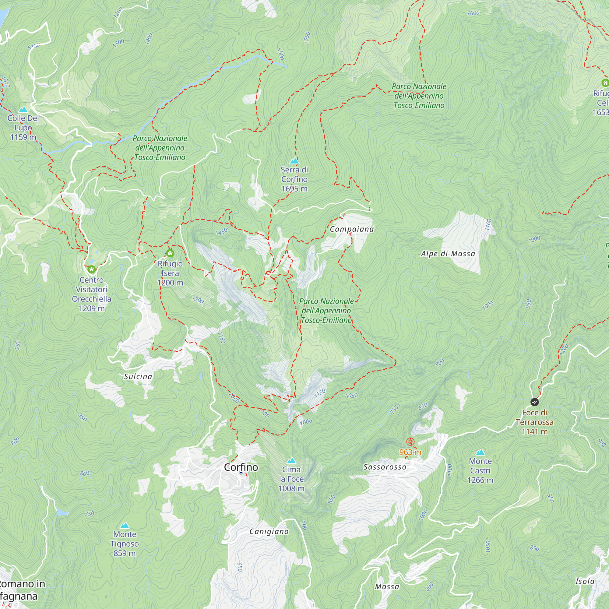 Rifugio Poggi map