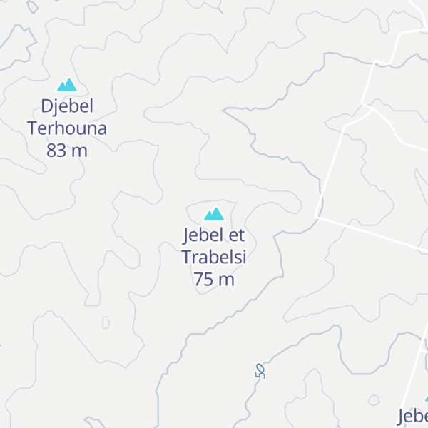 Map of Jebel et Trabelsi