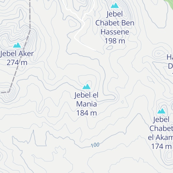 Map of Jebel el Mania