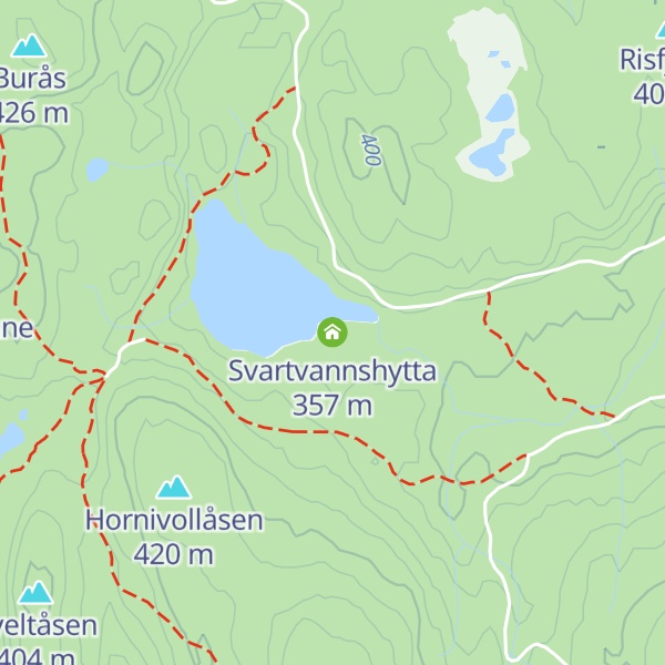 Map of Svartvannshytta