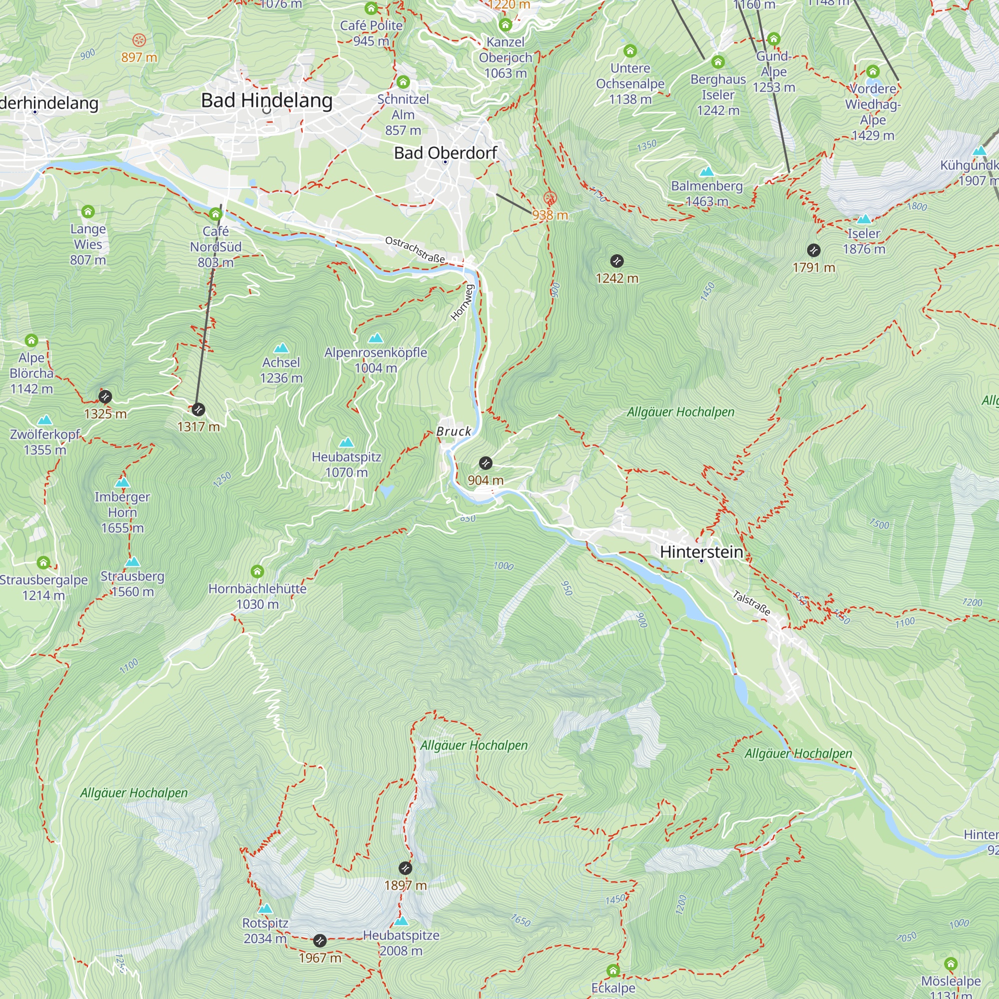 Laufwasserkraftwerk Hinterstein map