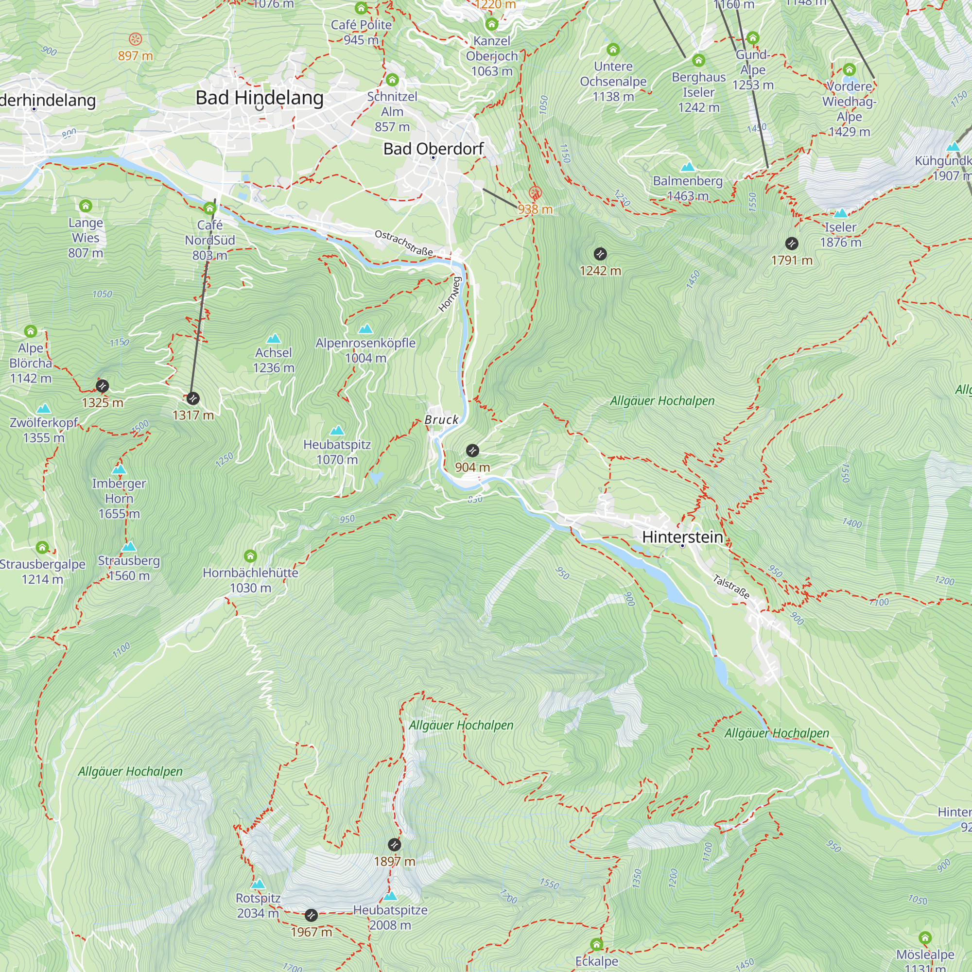 Laufwasserkraftwerk Hinterstein map
