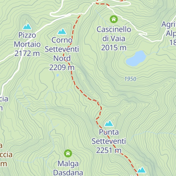 Map of Corno Setteventi Sud