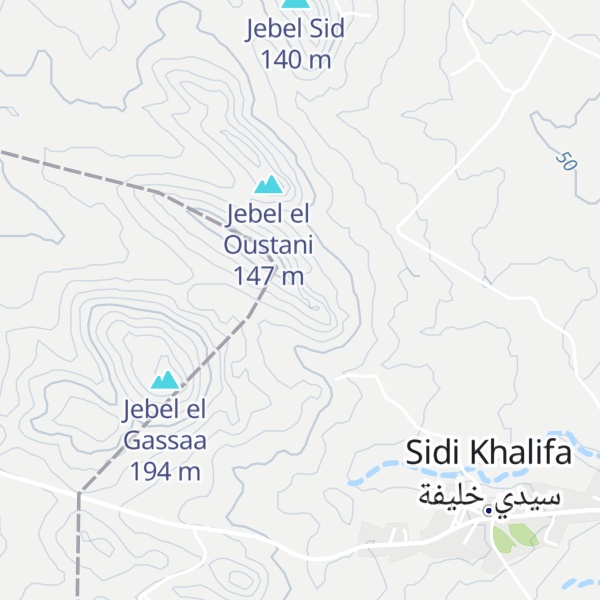 Map of Jebel el Ghirane