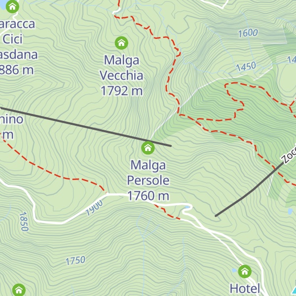 Map of Malga Persole
