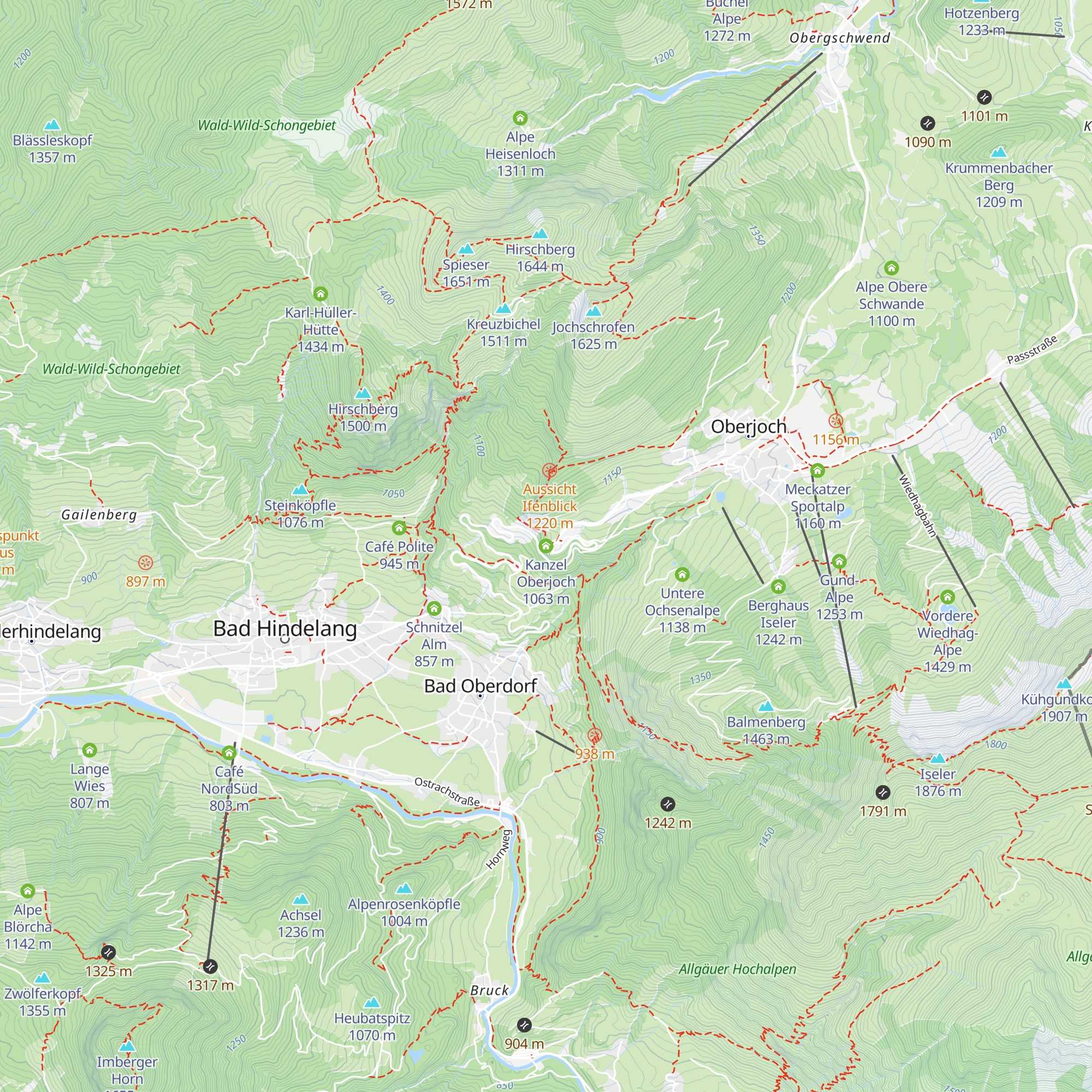 Kanzel Oberjoch map