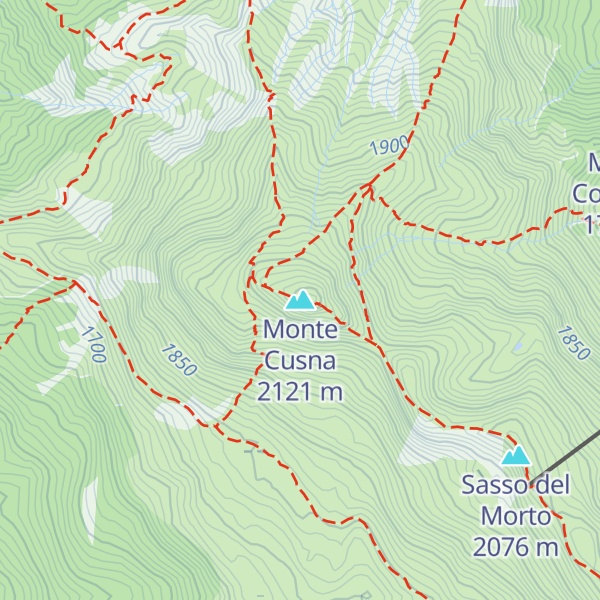 Map of Monte Cusna
