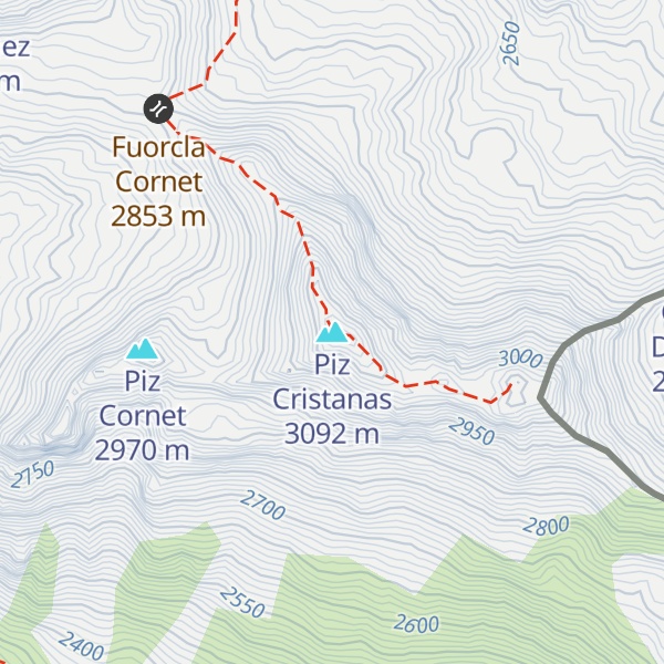Map of Piz Cristanas