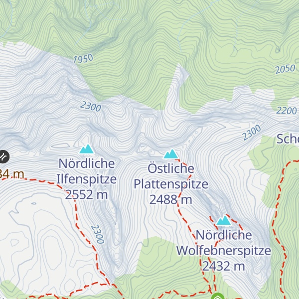 Map of Westliche Plattenspitze