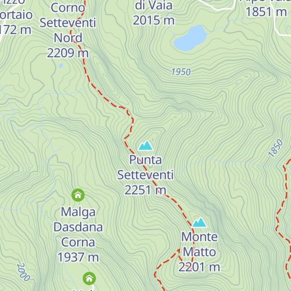 Map of Punta Setteventi