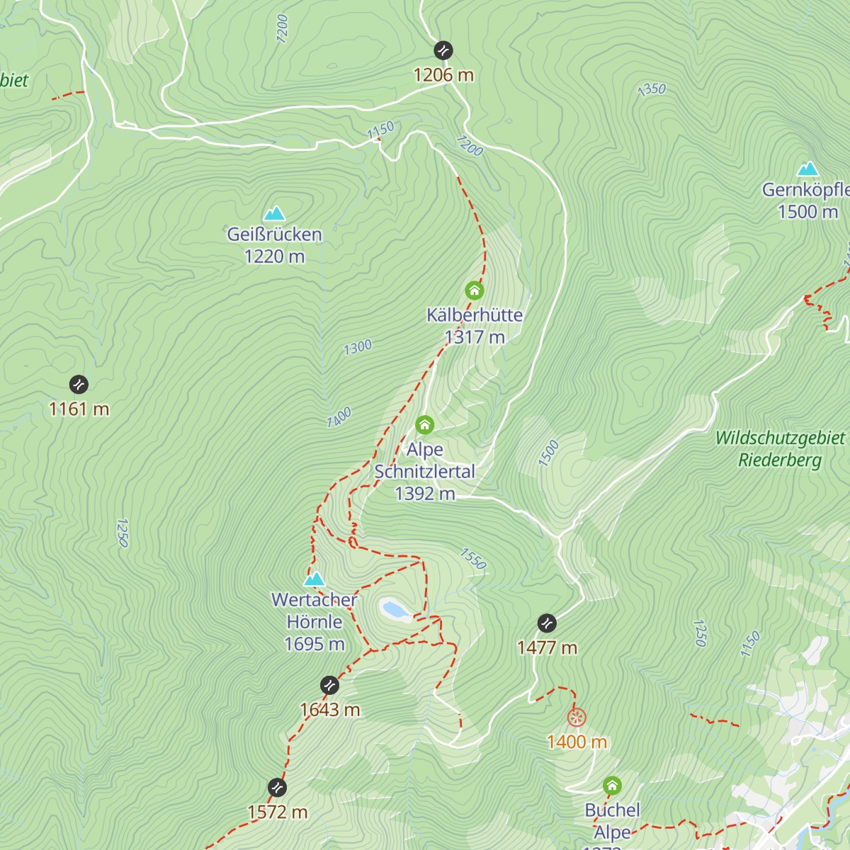 Alpe Schnitzlertal map