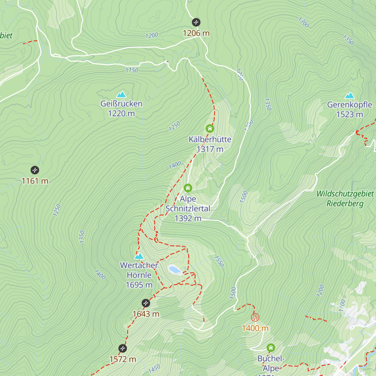 Alpe Schnitzlertal map