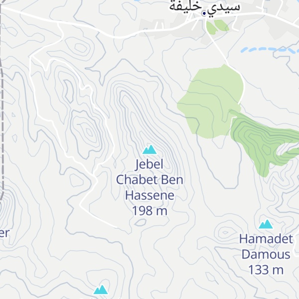 Map of Jebel Chabet Ben Hassene