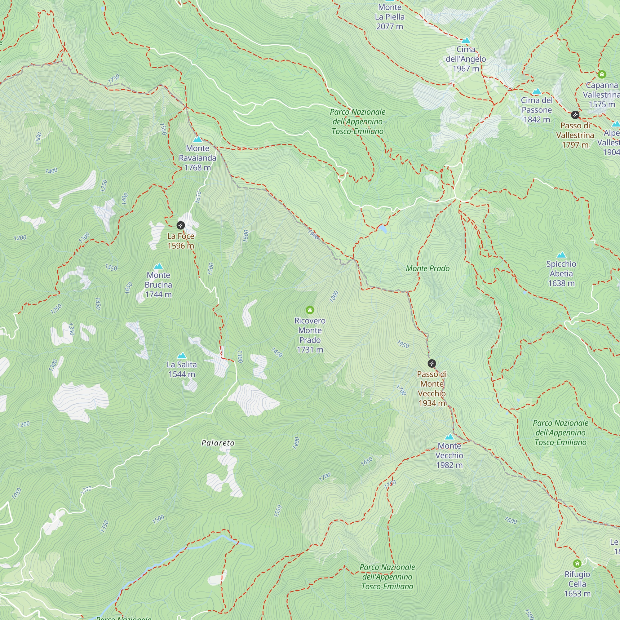 Ricovero Monte Prado map