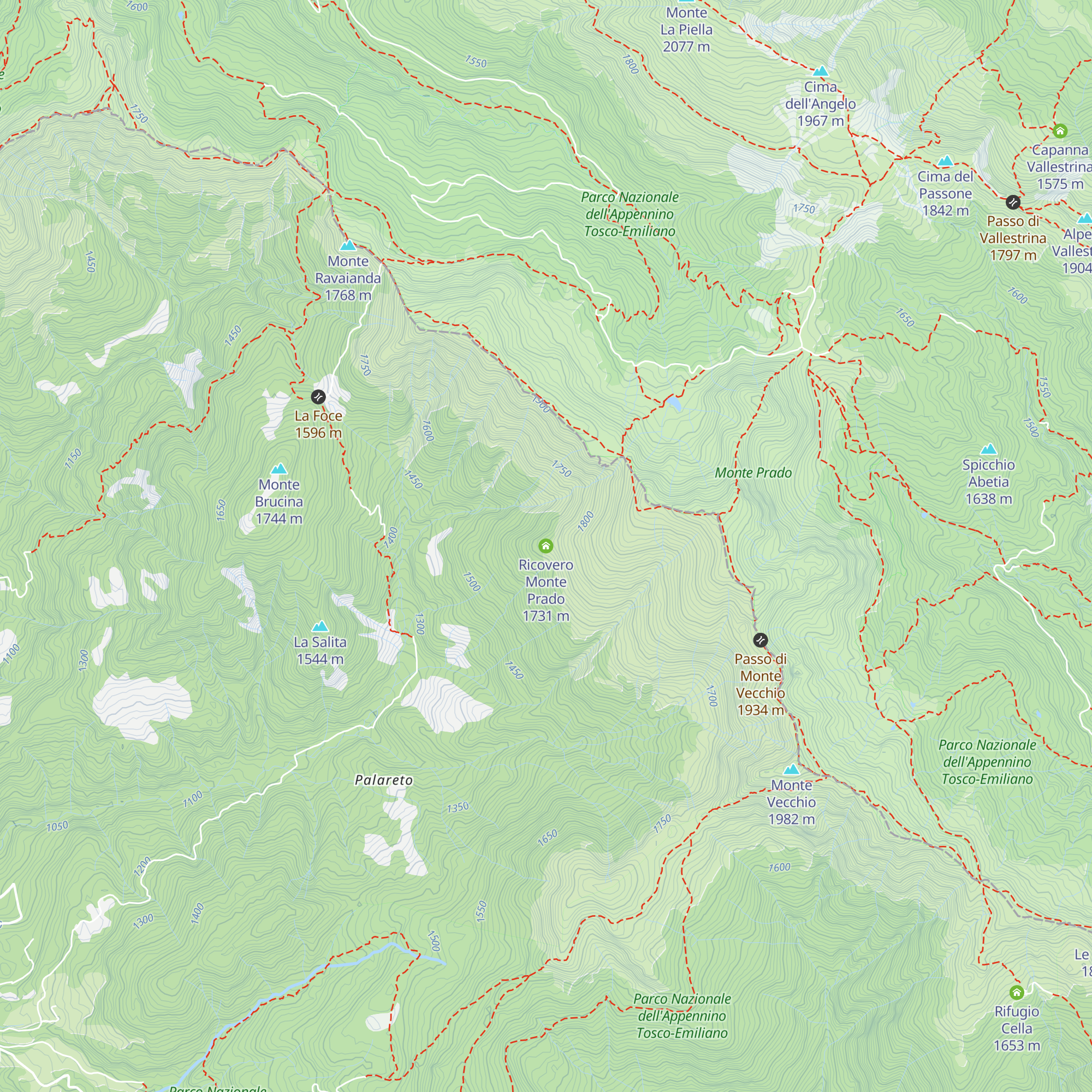 Ricovero Monte Prado map