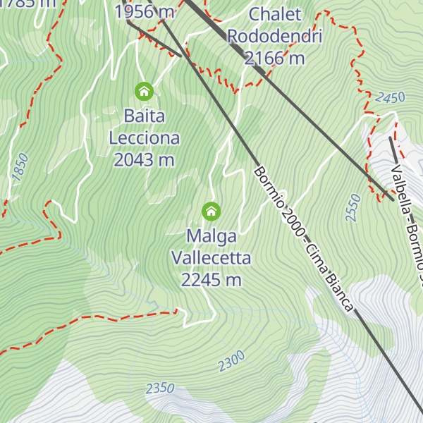 Map of Malga Vallecetta