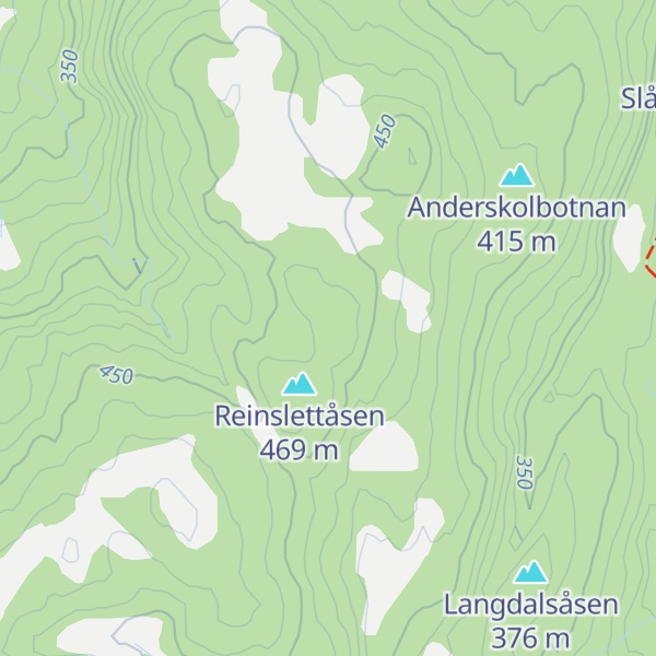 Map of Reinslættåsen