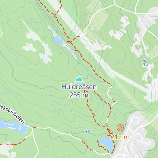 Map of Huldreåsen