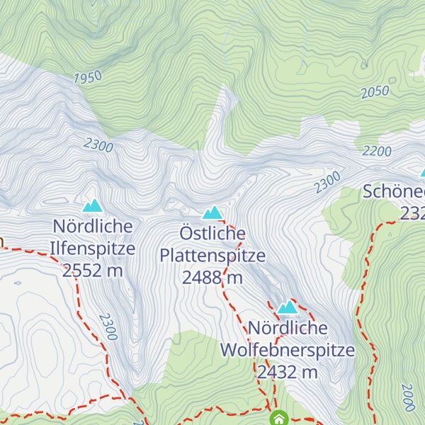 Map of Östliche Plattenspitze