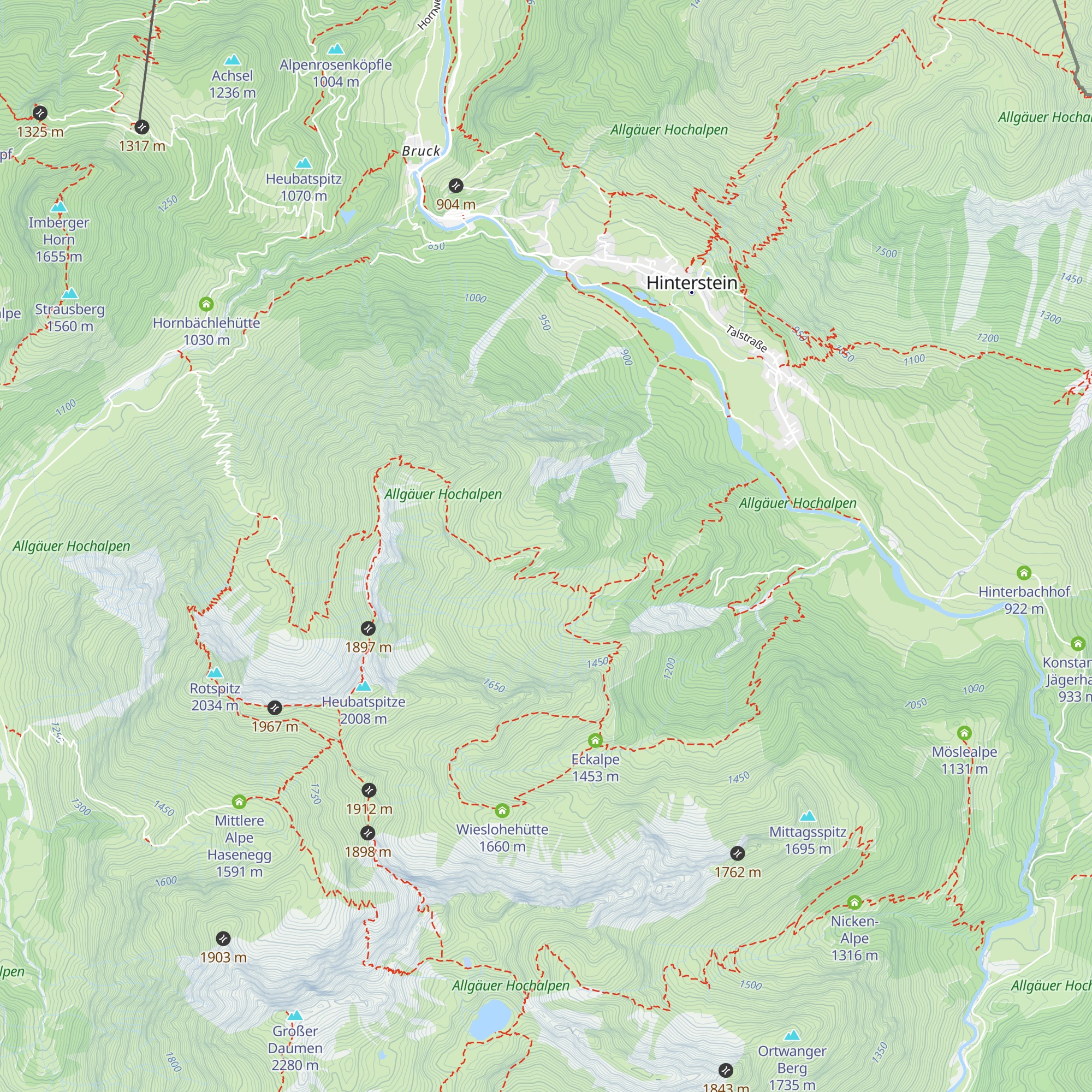 Obere Alpe Elpen map