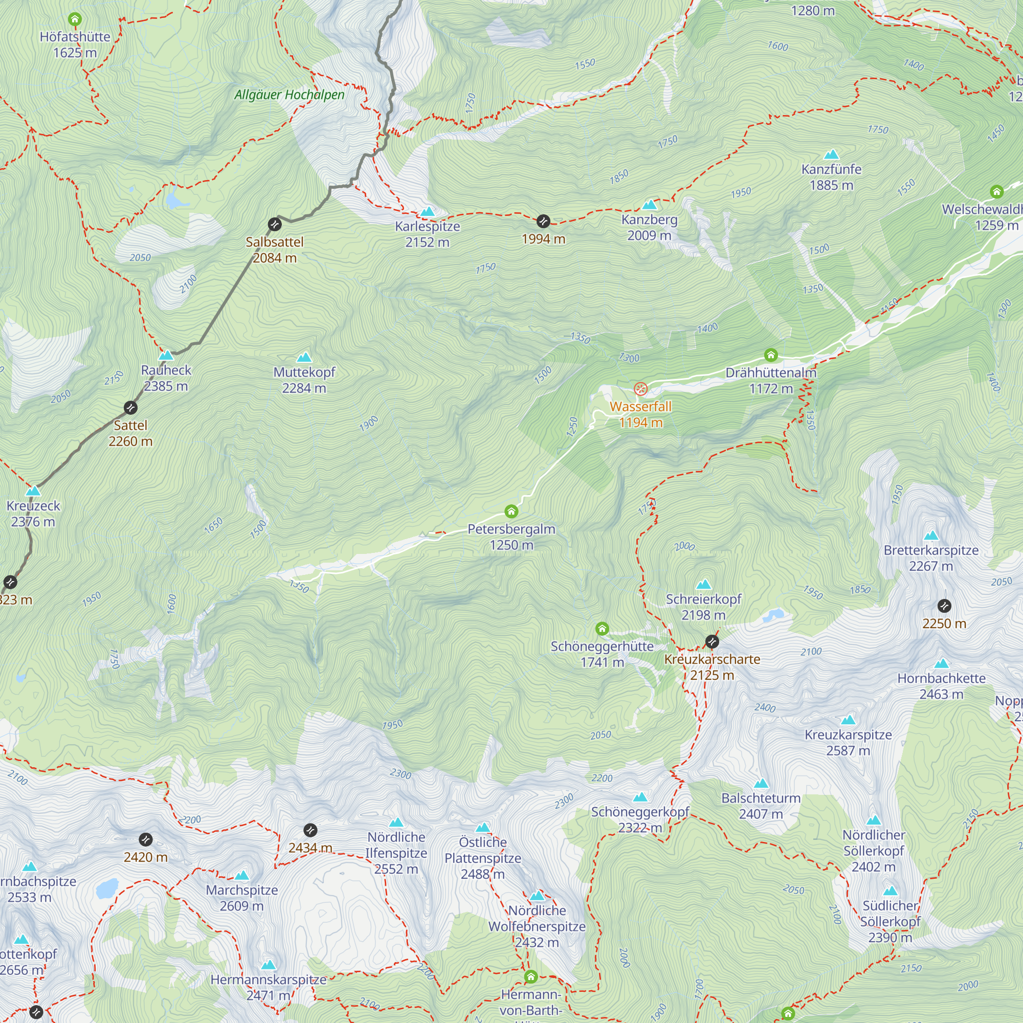 Petersbergalm map