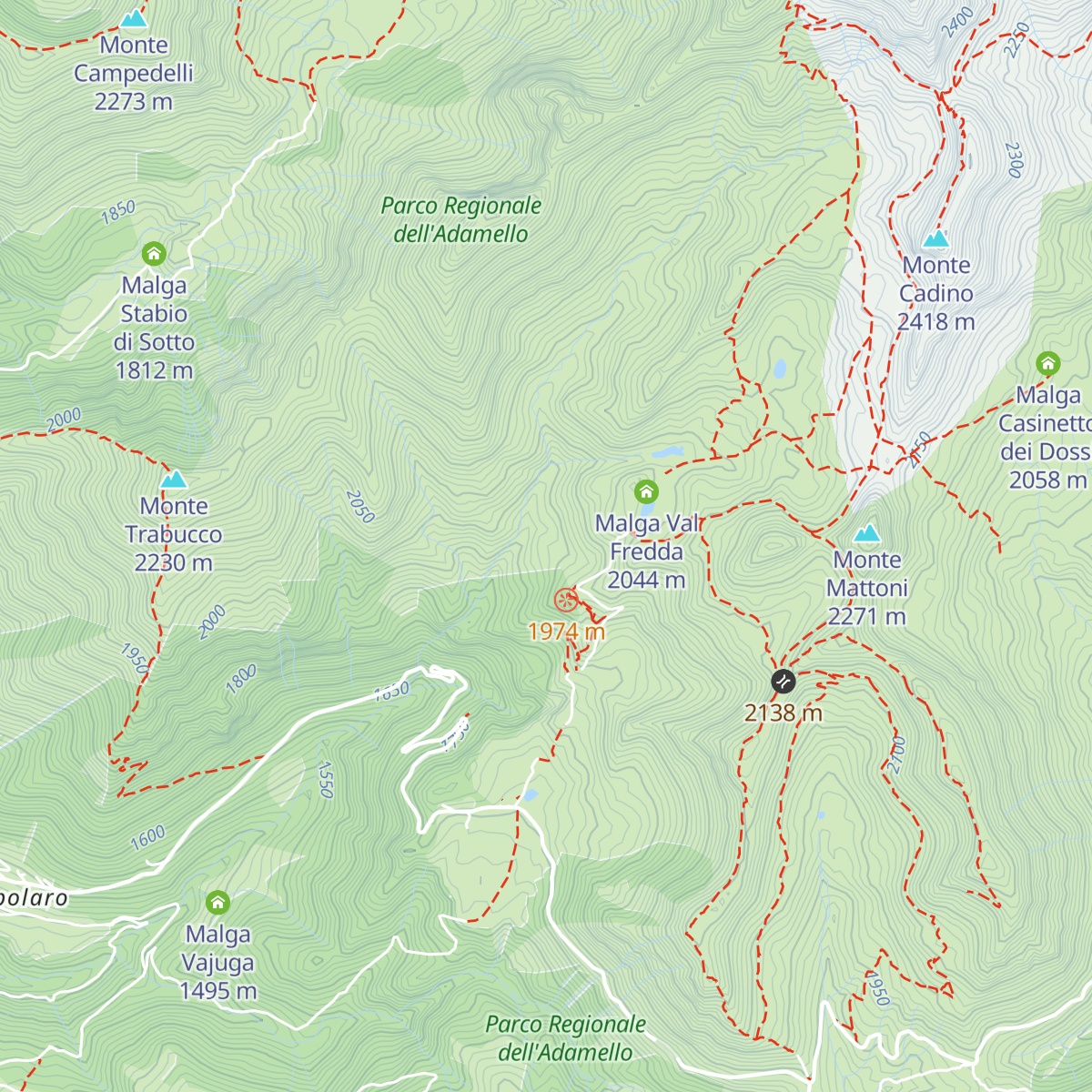 Bivacco del pastore Rasmulì map