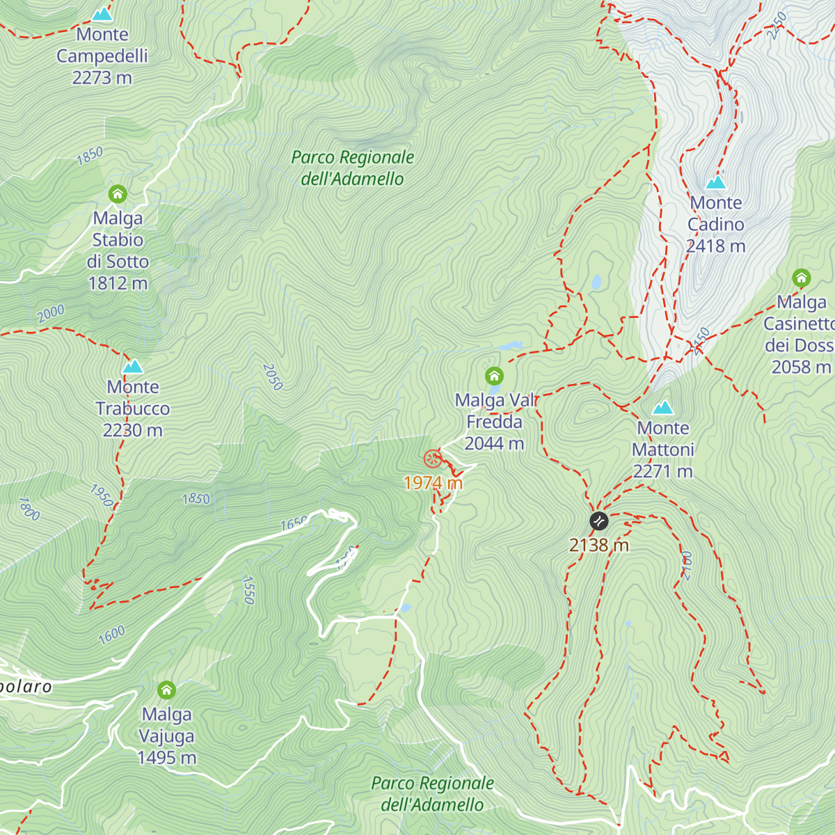 Bivacco del pastore Rasmulì map