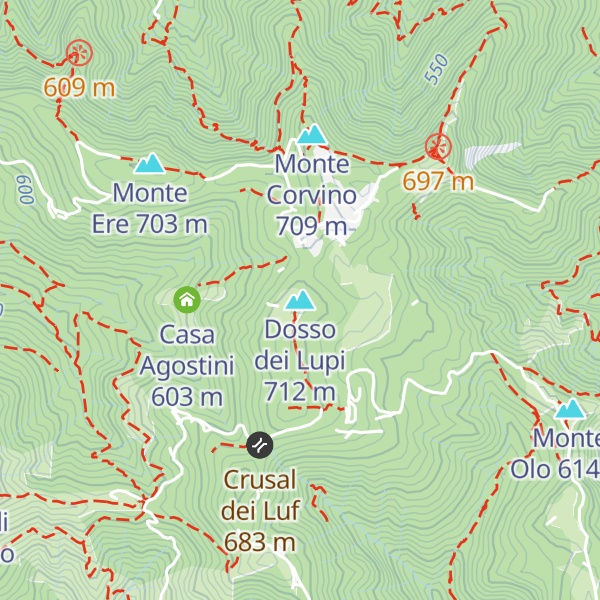 Map of Dosso dei Lupi